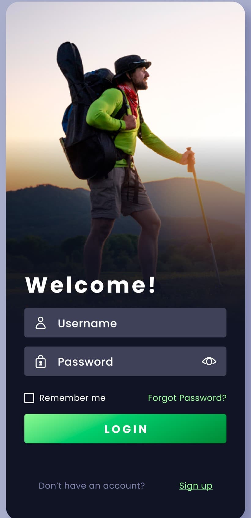 App onboarding preview